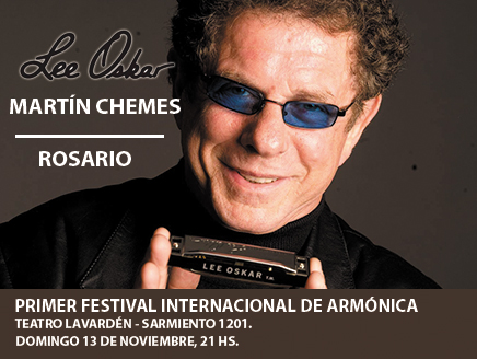 Lee Oskar en Rosario junto a Martín Chemes
